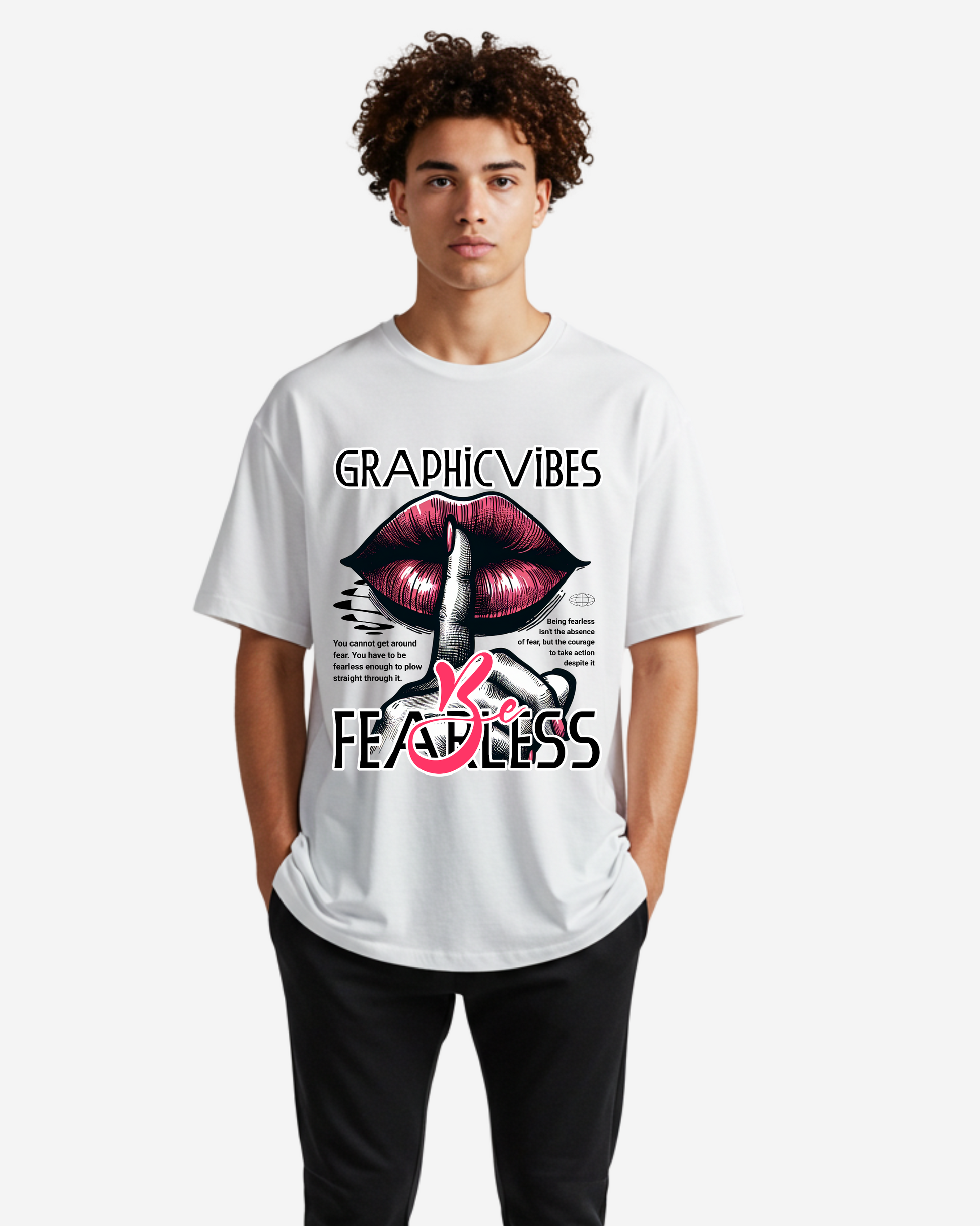 Be Fearless Men's Oversized T-Shirt